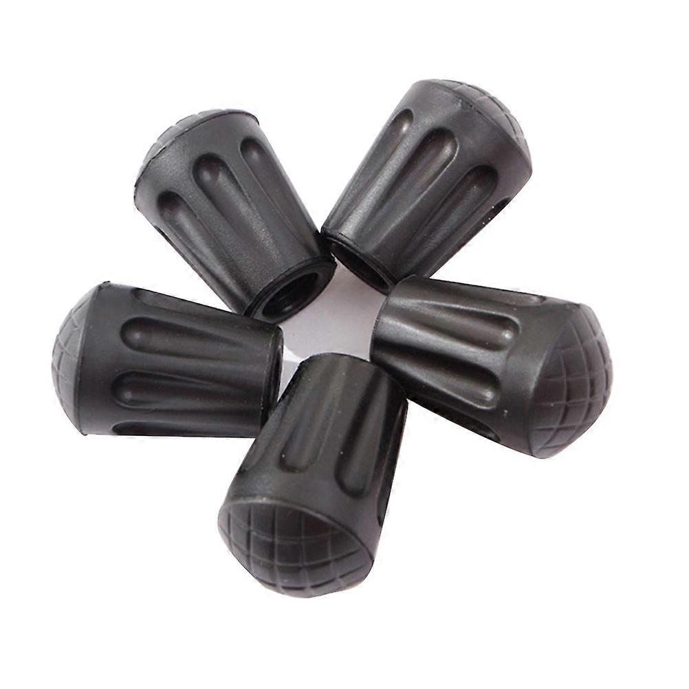 Crutch Tips For Hiking Walking Stick Tips Round Shape Plastic Material 6Set