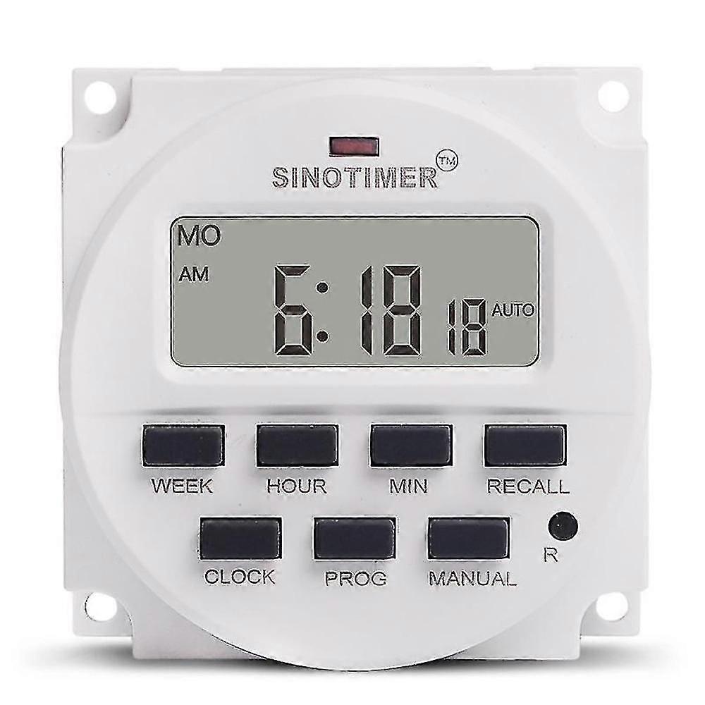 15.98 Inch Lcd Digital Timer 12v Dc 7 Programmable Time Switch Tm618n-4