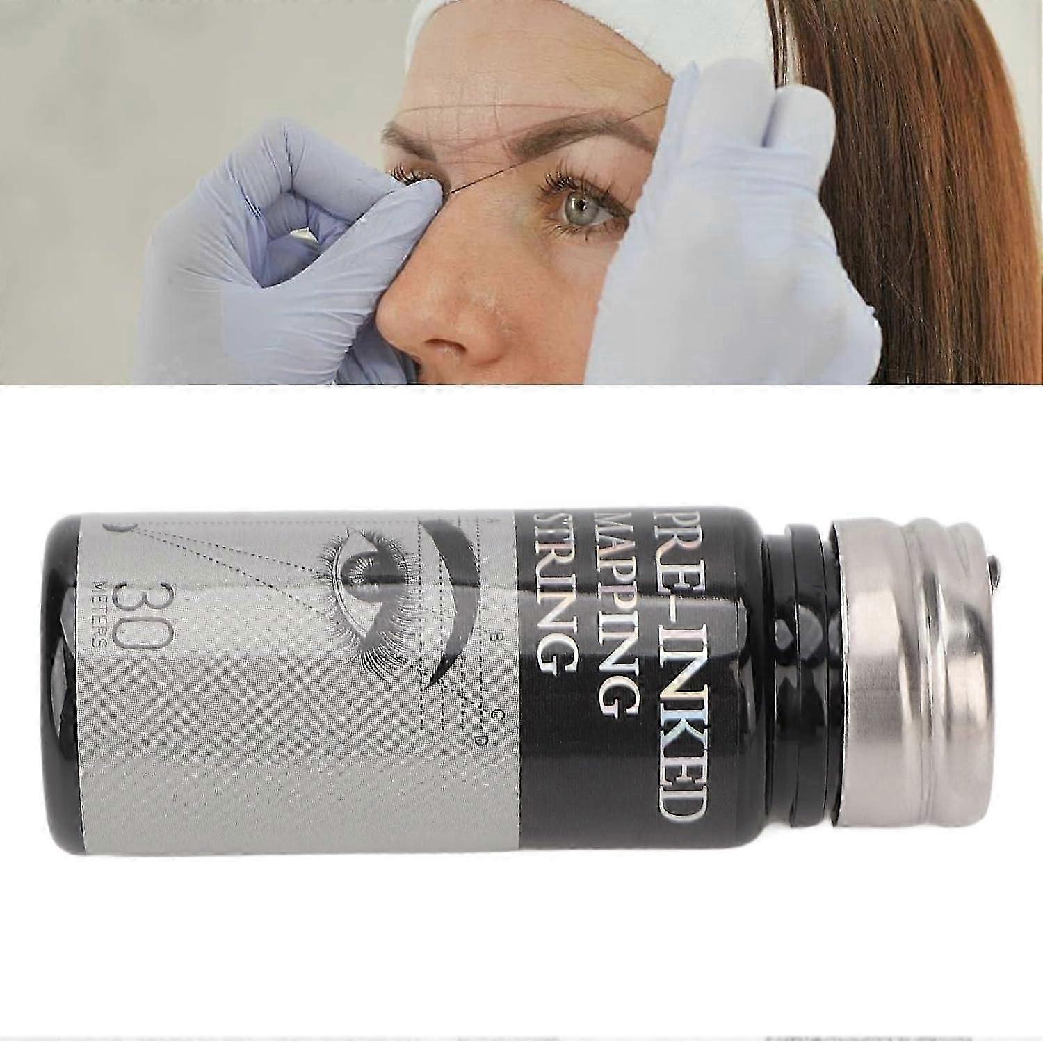 Brow Mapping String 100ft Pre-Inked Mapping String for Microblading Supplies, Pre-inked Mapping String Brow Mapping Tool for Eyebrow