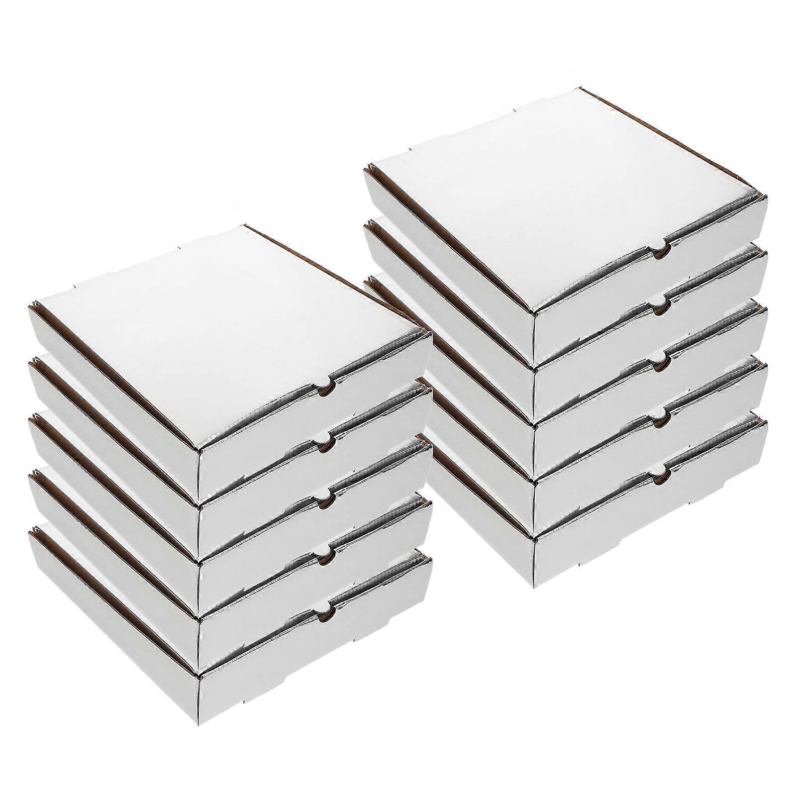 Pizza Carton Business Owners .63X9.63X1.77in Kraft Paper Storage 10Pcs