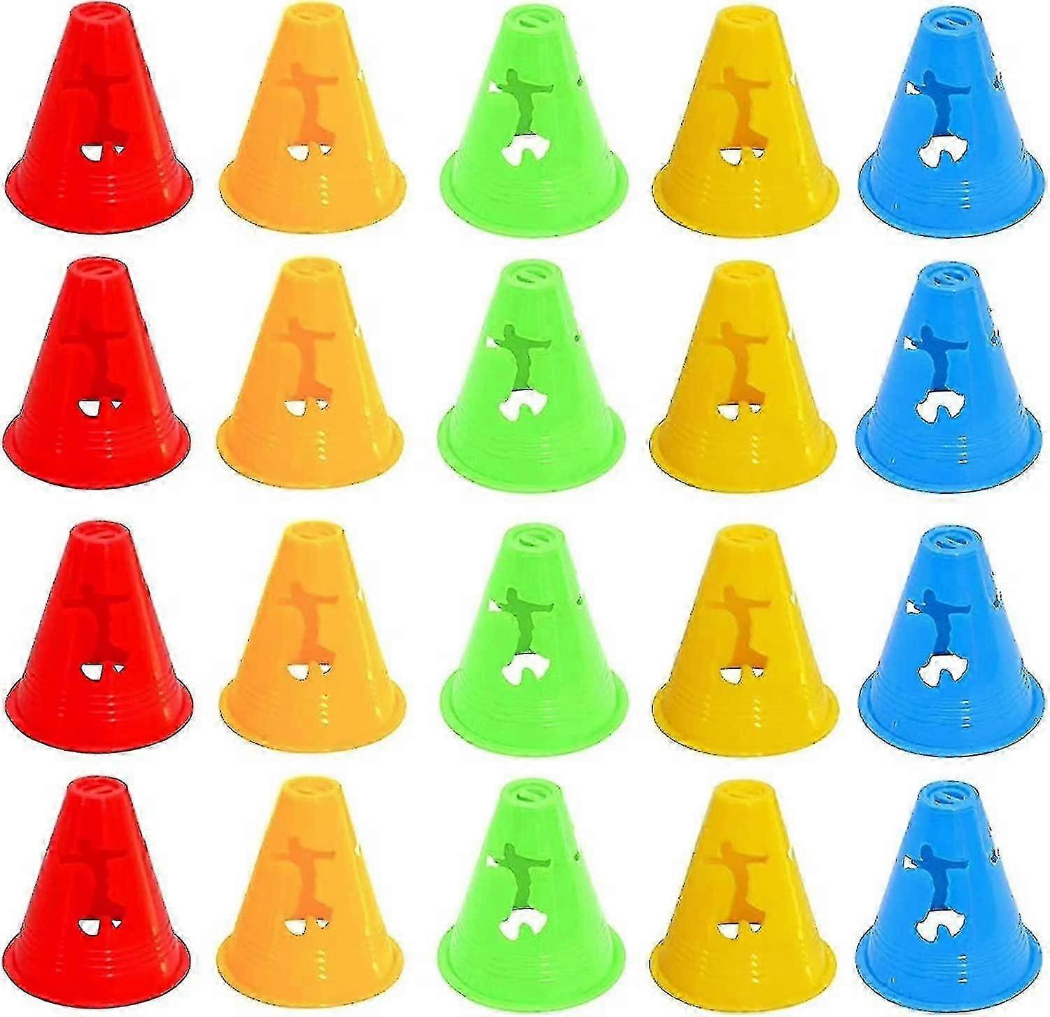 20pcs Childrens Training Cones, Traffic Cones,childrens Multifunctional Cones, Roller Skating Obstacles - Ya