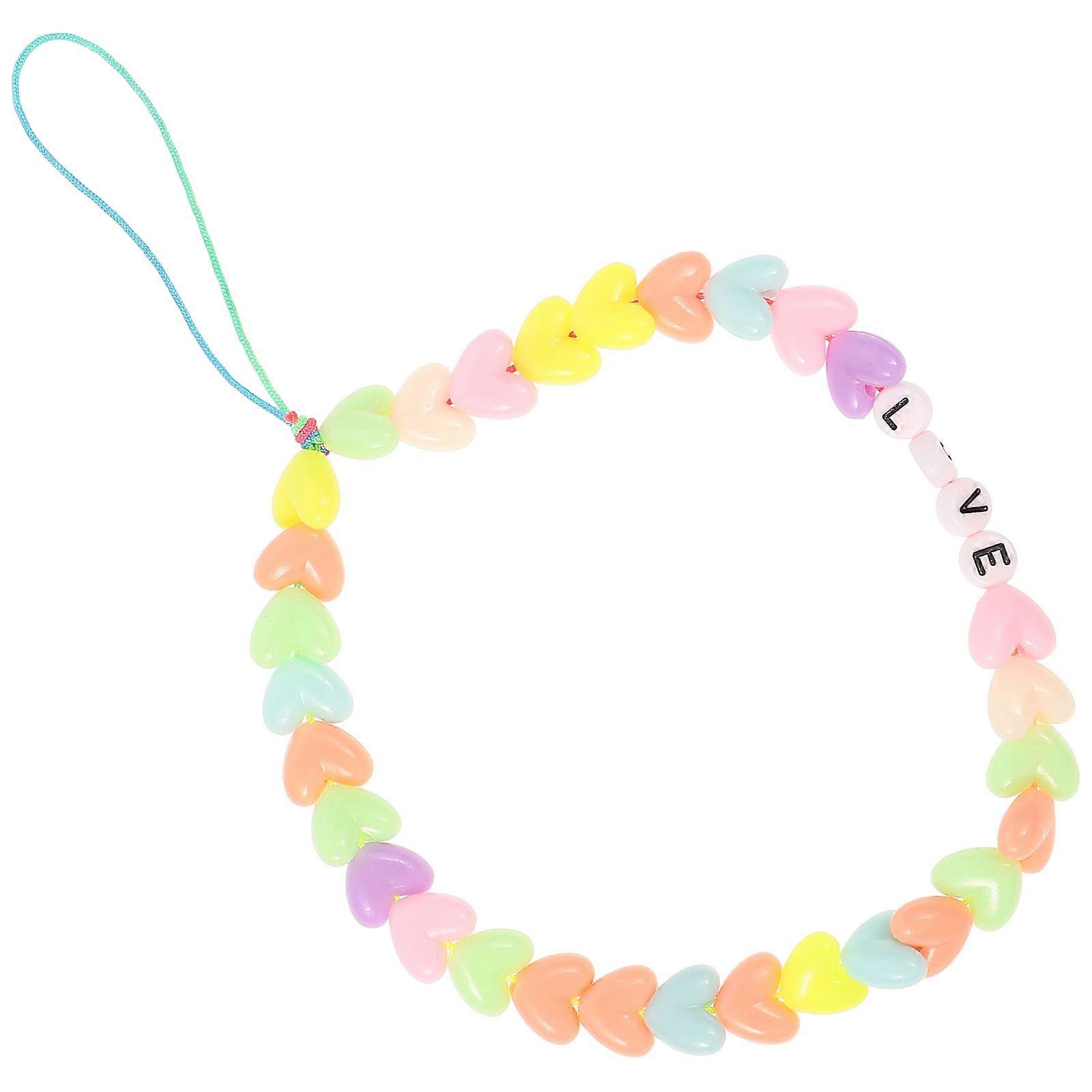 Phone Charm Lanyard Bohemian Beaded Phone Lanyard Strap For Phone Users 0.8x19cm 1Set