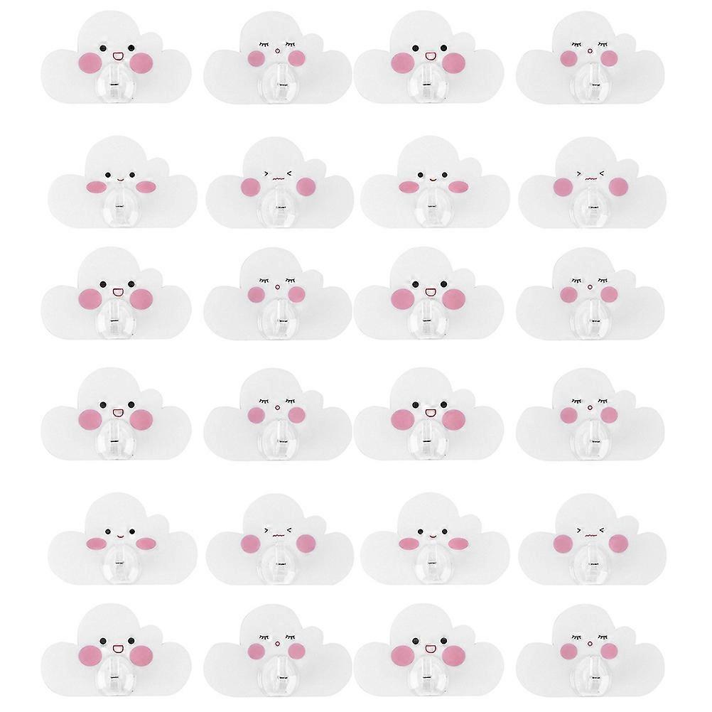 Κάτοχος πορτοφολιού για το δωμάτιο αυτοκόλλητο μικρό υλικό PVC 24Pcs σε σχήμα σύννεφου γάντζους τοίχων
