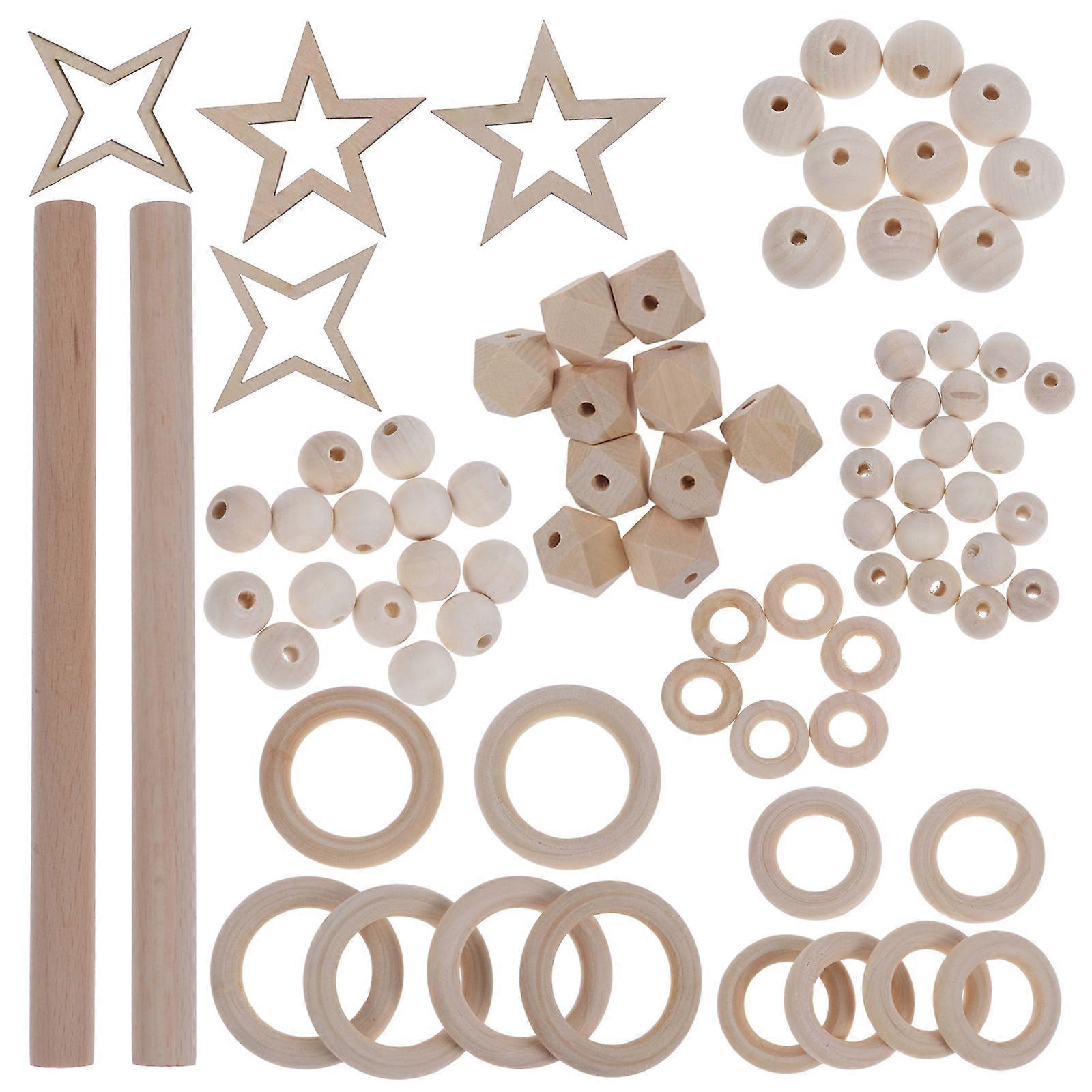 Hand Knitting Tools Tapestry Weaving Accessory Wood Rings For Craft Enthusiasts 20x1.5cm Ornaments Round Shape 1Set