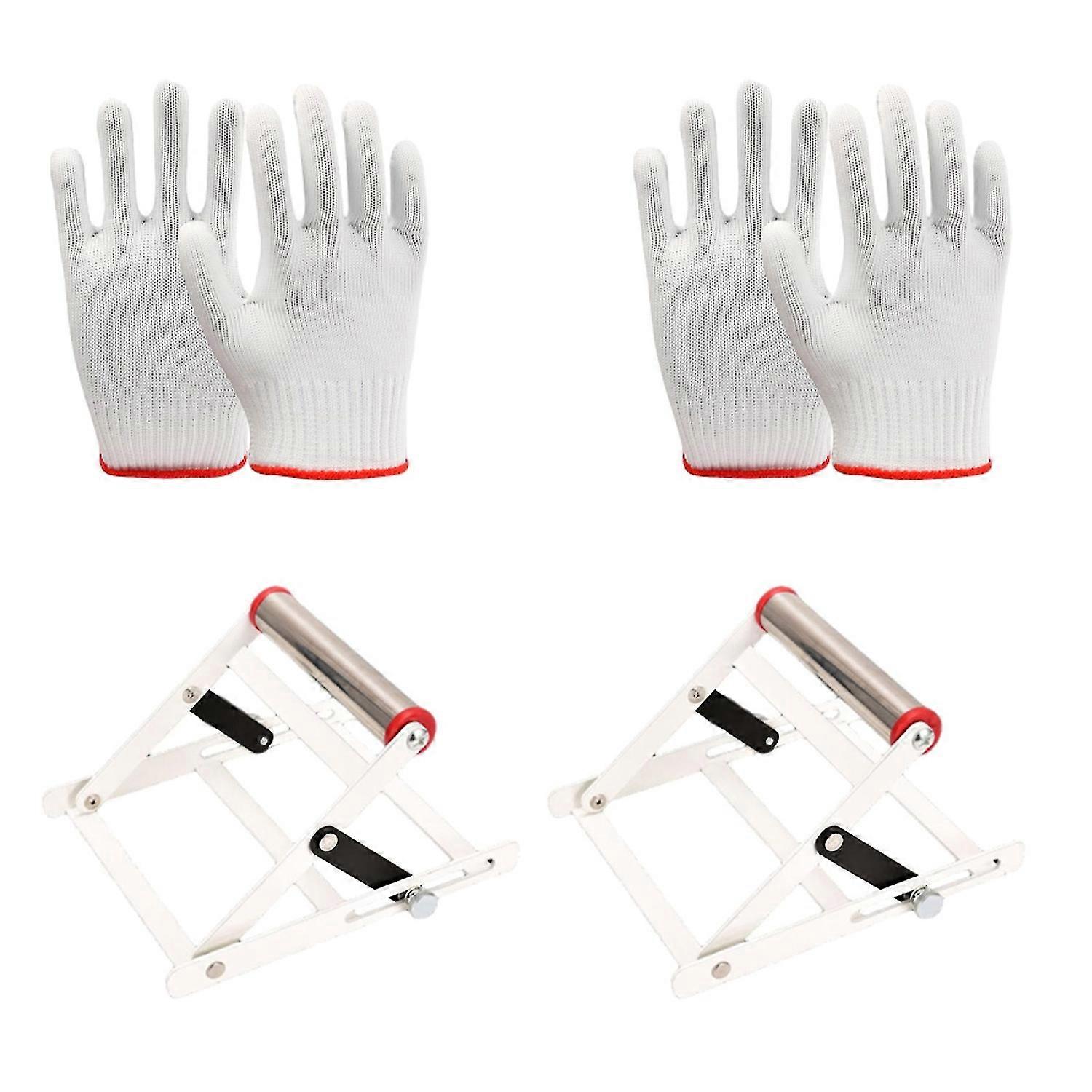 Foldable Cutting Machine Support Rack with Gloves Durable Lifting Supporting Rack for Industry