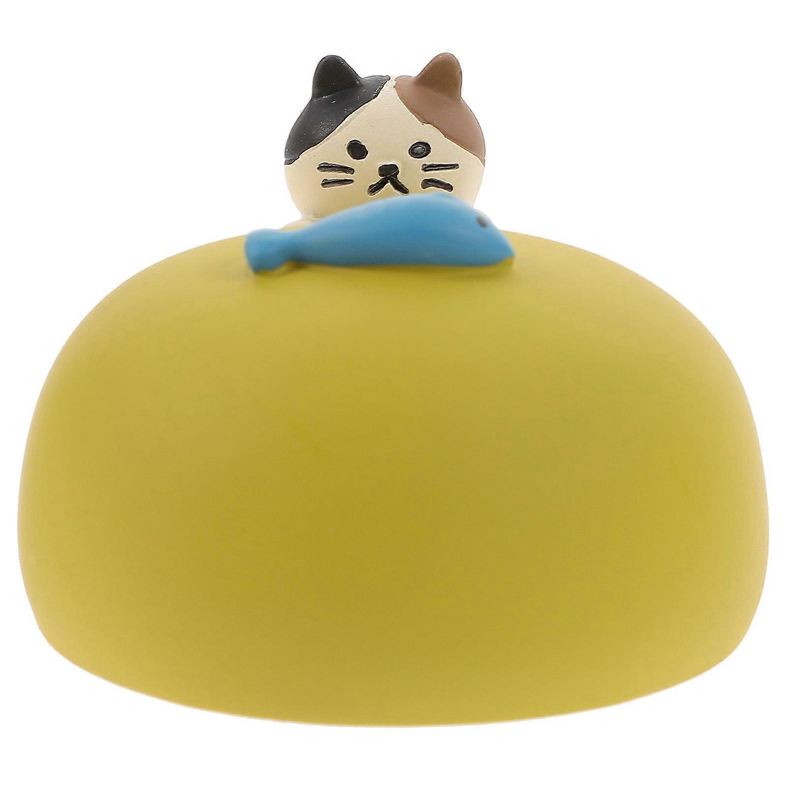 Cute Cartoon Phone Stand Cat Shape Resin Mobile Phone Support For Office Use 1Pcs