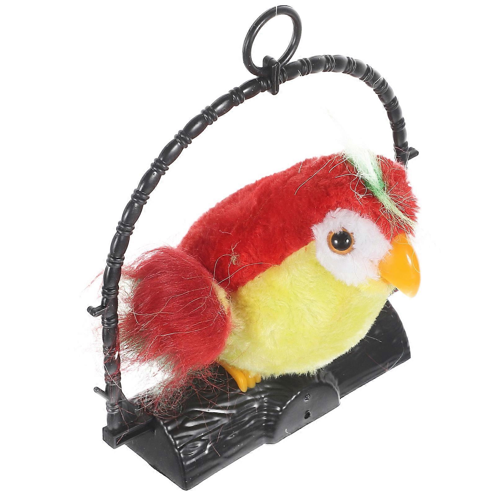 Electric Talking Parrot Plush Toy with Moving Head & Wings – Interactive Early Learning Educational Pet Decoration for Kids