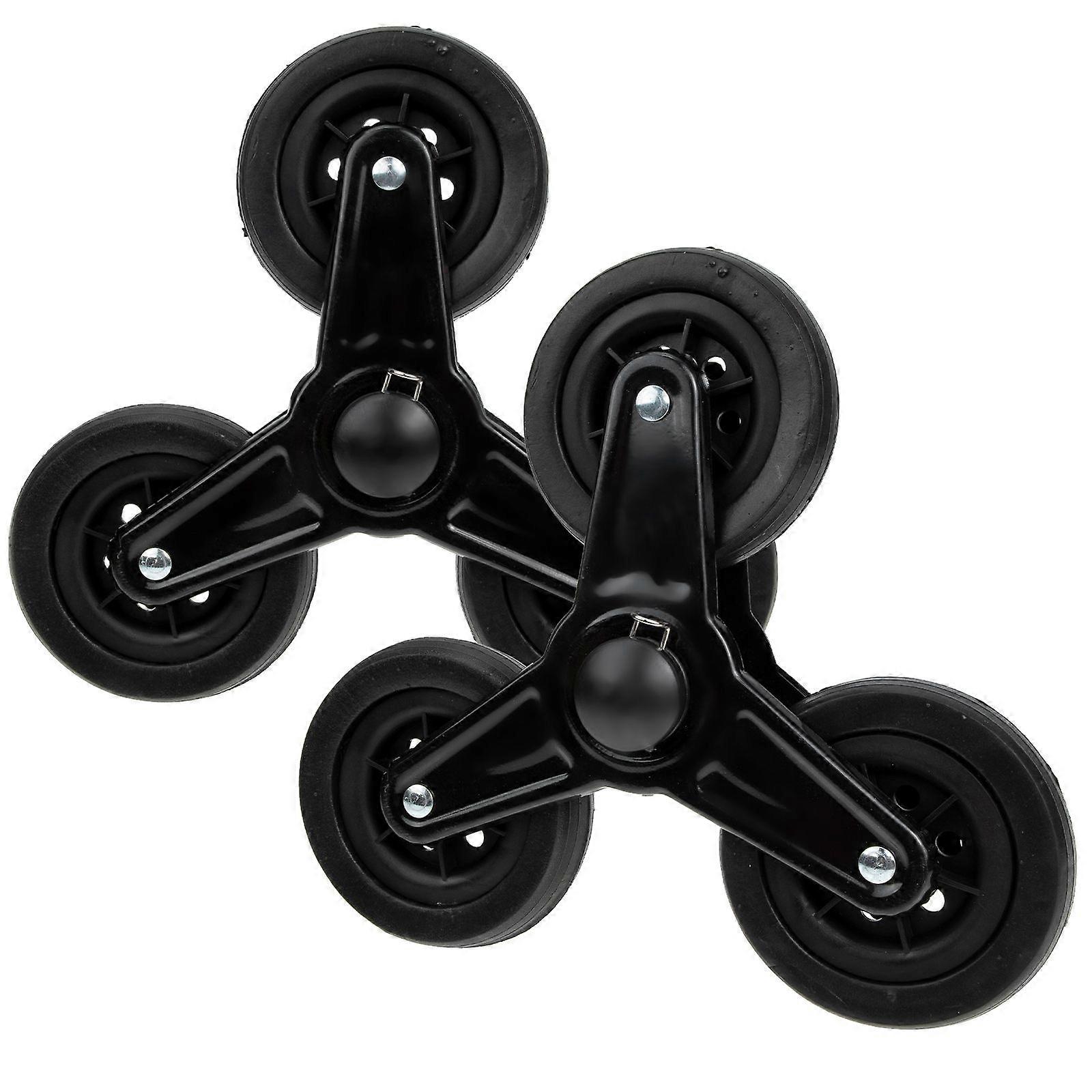 1 زوج عجلات شاحنة اليد عجلات عربة التسوق عجلات الثقيلة مثلث عجلات الأمتعة عجلات