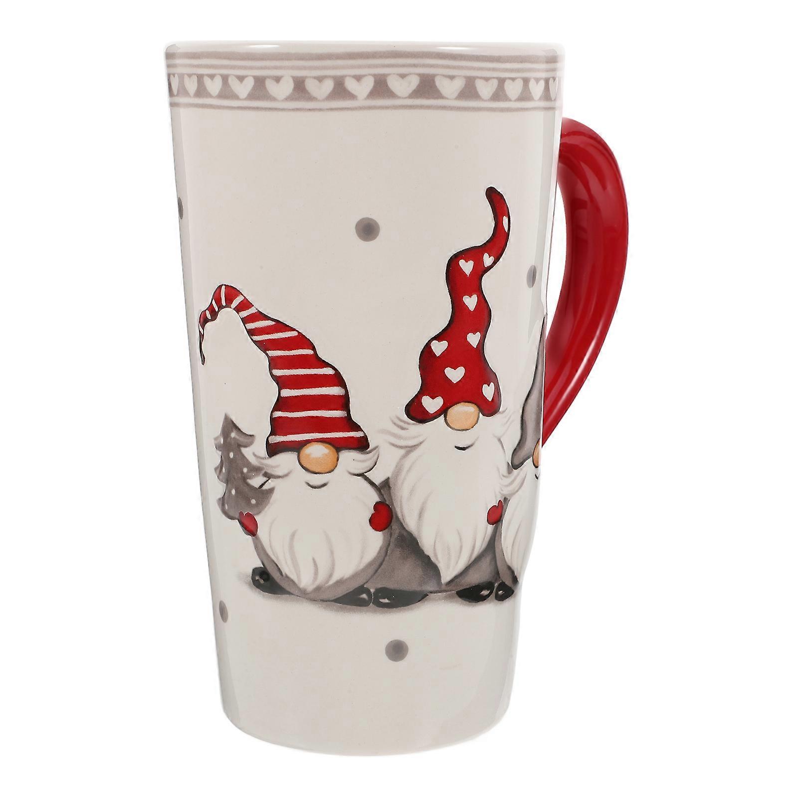 Christmas Ceramic Mug – Large Capacity Milk Cup for Coffee, Tea, Home Use, Festive Gatherings
