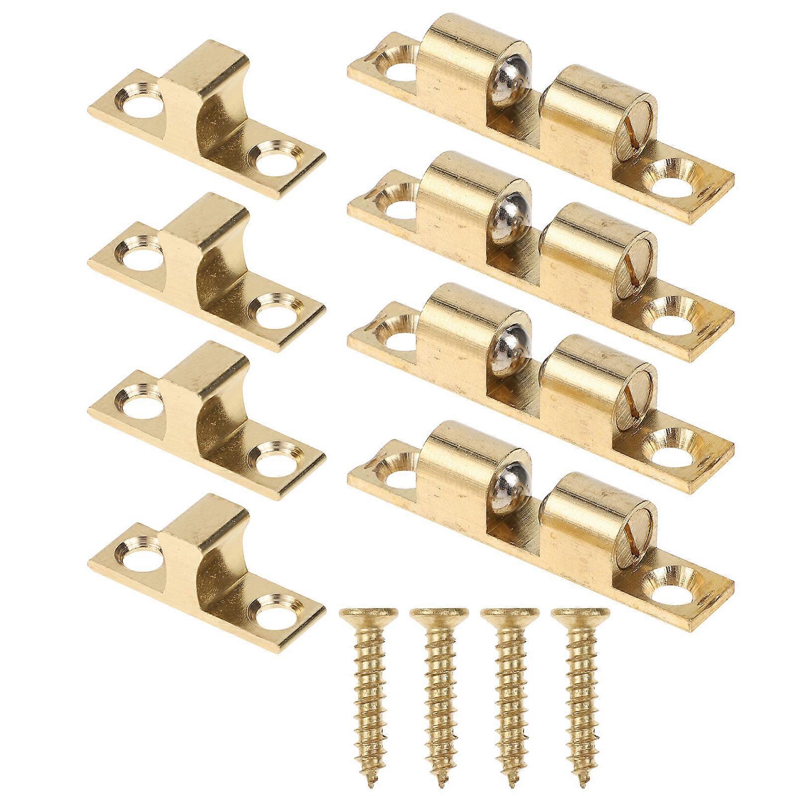 Practical Ball Catch Multi-Functional Ball Catch Safe Closing Easy to Install Golden 4.3x0.9cm 4 Sets