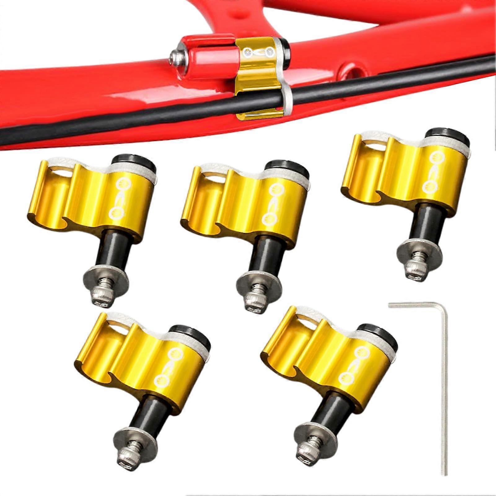 Cable Management for Bicycle Brakes – Durable Design for Mountain Bikes, Road Bikes, and Outdoor Use, Gold Color