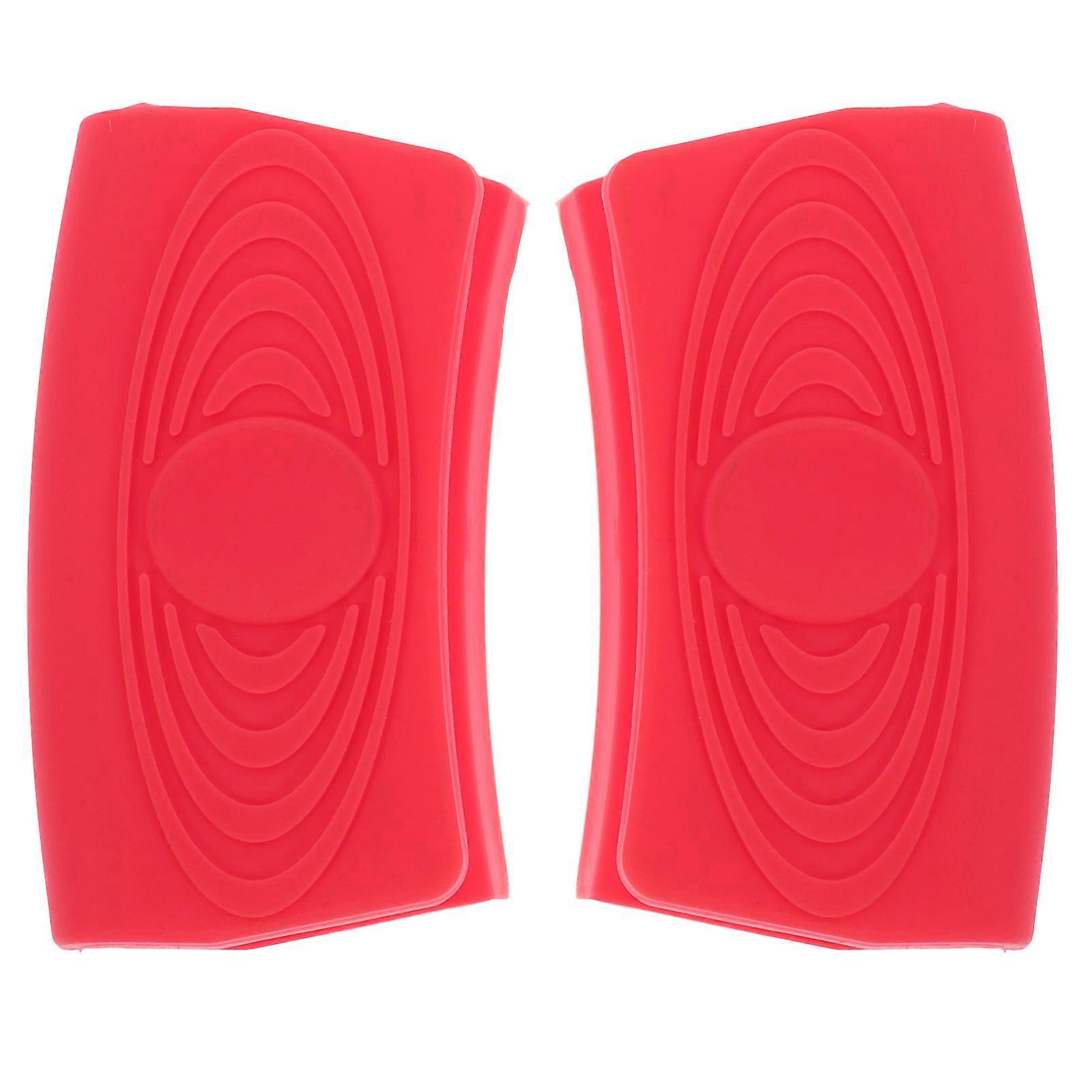 Pot Handle Protective Covers Silicone Heat Resistant Kitchen Tools .00X4.00X2.00cm 2Pcs