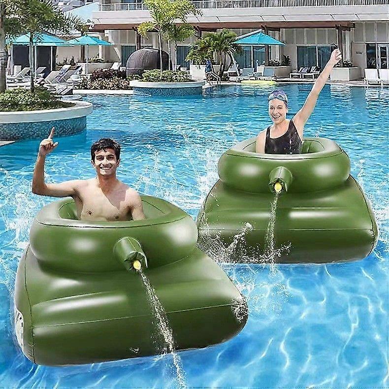 1PCS PVC Inflatable Tank Pool Float for Adults & Kids, Water Floating Toy with Pump Options