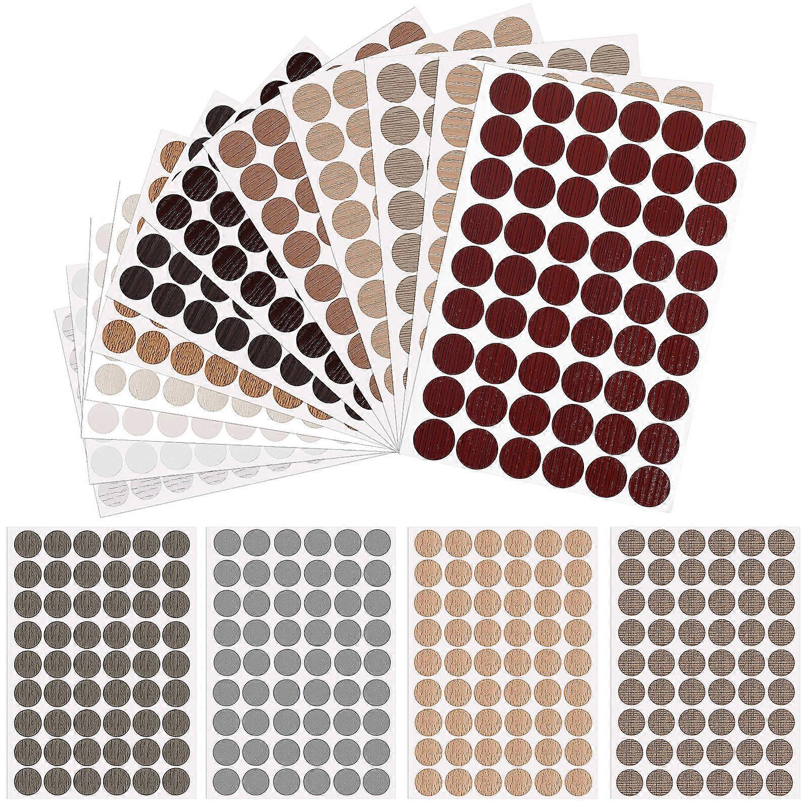 Hole Stickers Pvc 15 Sheets with Strong Adhesion for Furniture and Cabinet Hole Covers