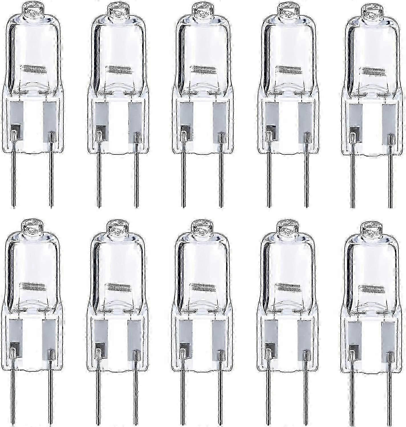 10 قطع G6.35 مصابيح الهالوجين 2 دبوس 12 فولت 35 واط ، أبيض دافئ 2700 كيلو ، للثريات ، أضواء المسار ، أضواء المناظر الطبيعية ، مصابيح مكتبية
