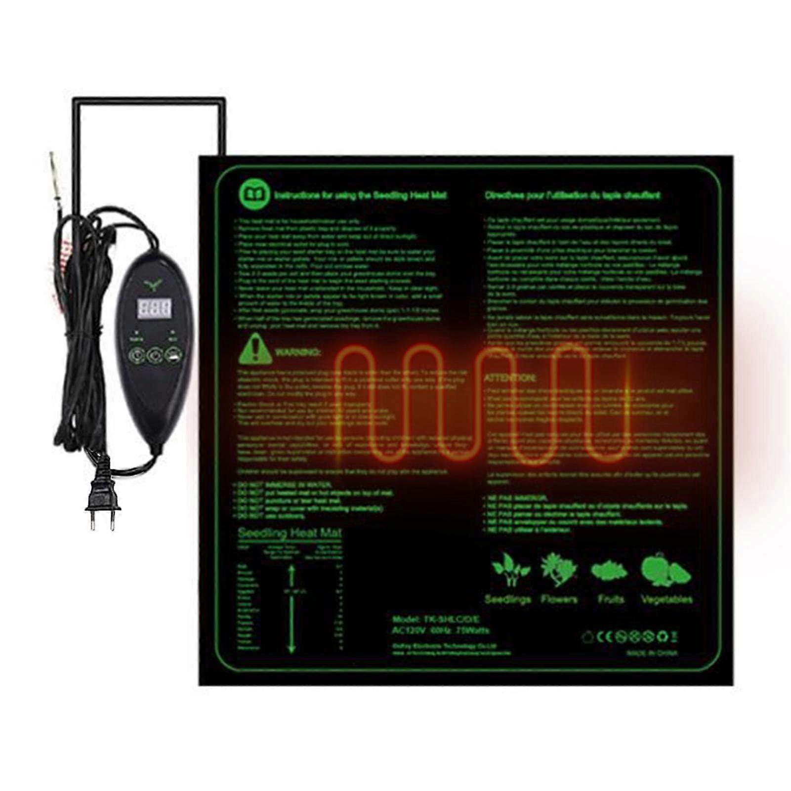 Plant Heating Mat Safe Heating Mat for Seedlings with Digital Display 20 x 20 Inches