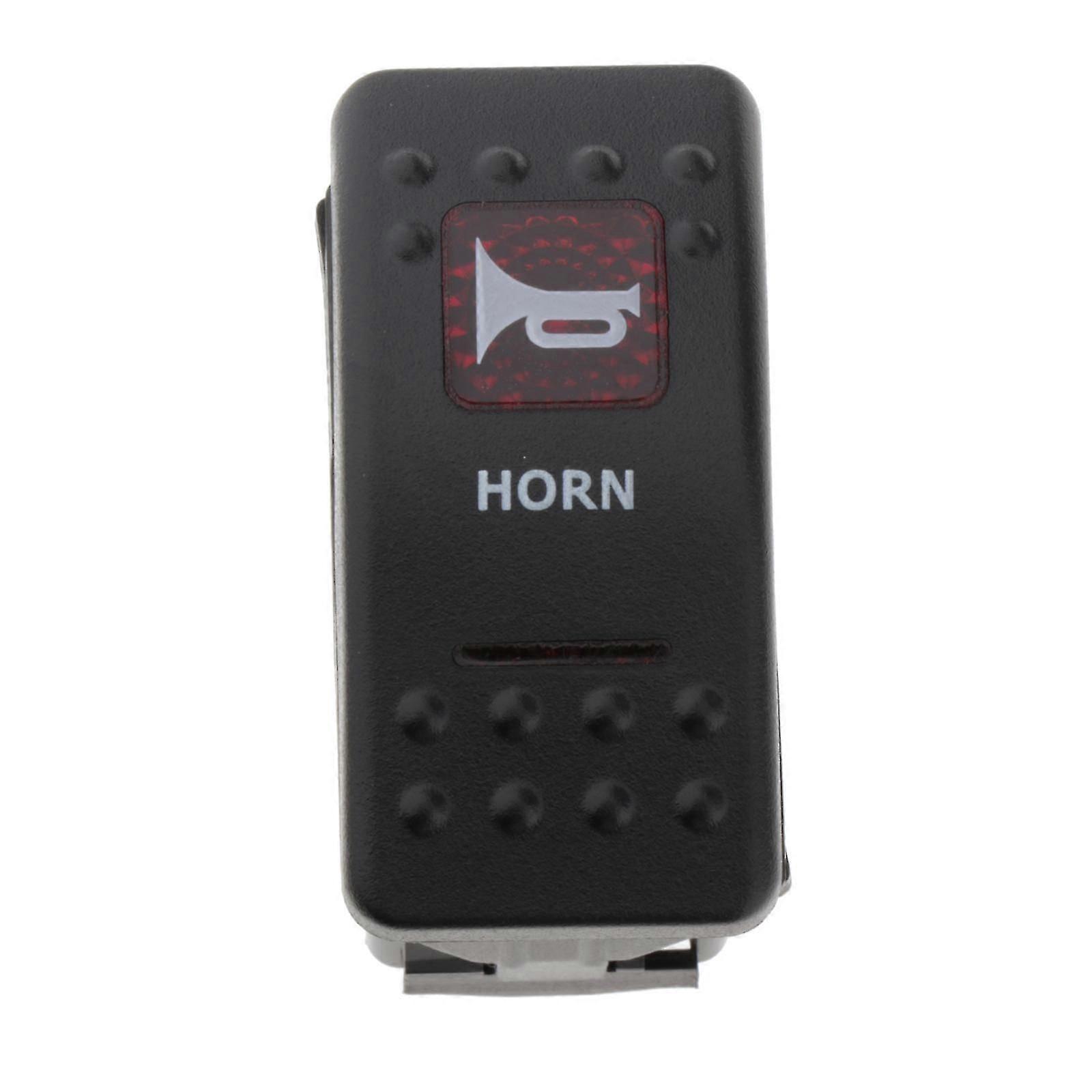 Heavy Duty LED Toggle Horn Switch Momentary ON/Off 5Pin Speaker Button