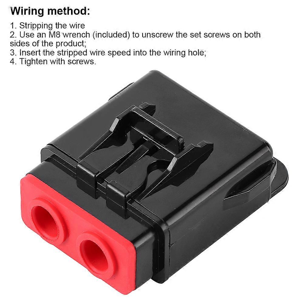 0/2/4 Gauge In To 4/8/10 Gauge Out 60A 3 Way Mini ANL Fuse Holder Distribution Block for Auto o System