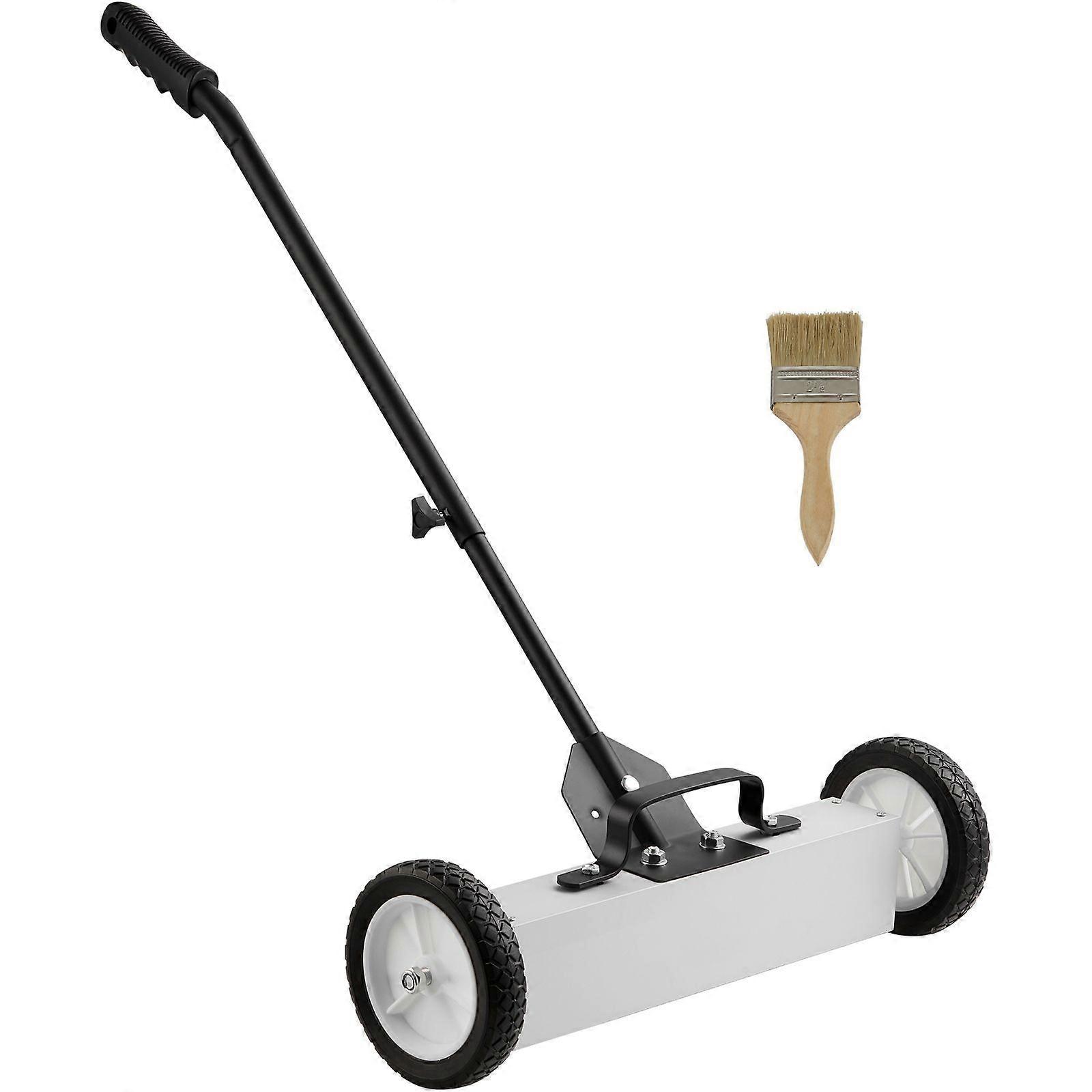 Rolling Magnetic Sweeper with Wheels,45Lbs18-inch,Easy Cleanup of Workshop Garage Yard