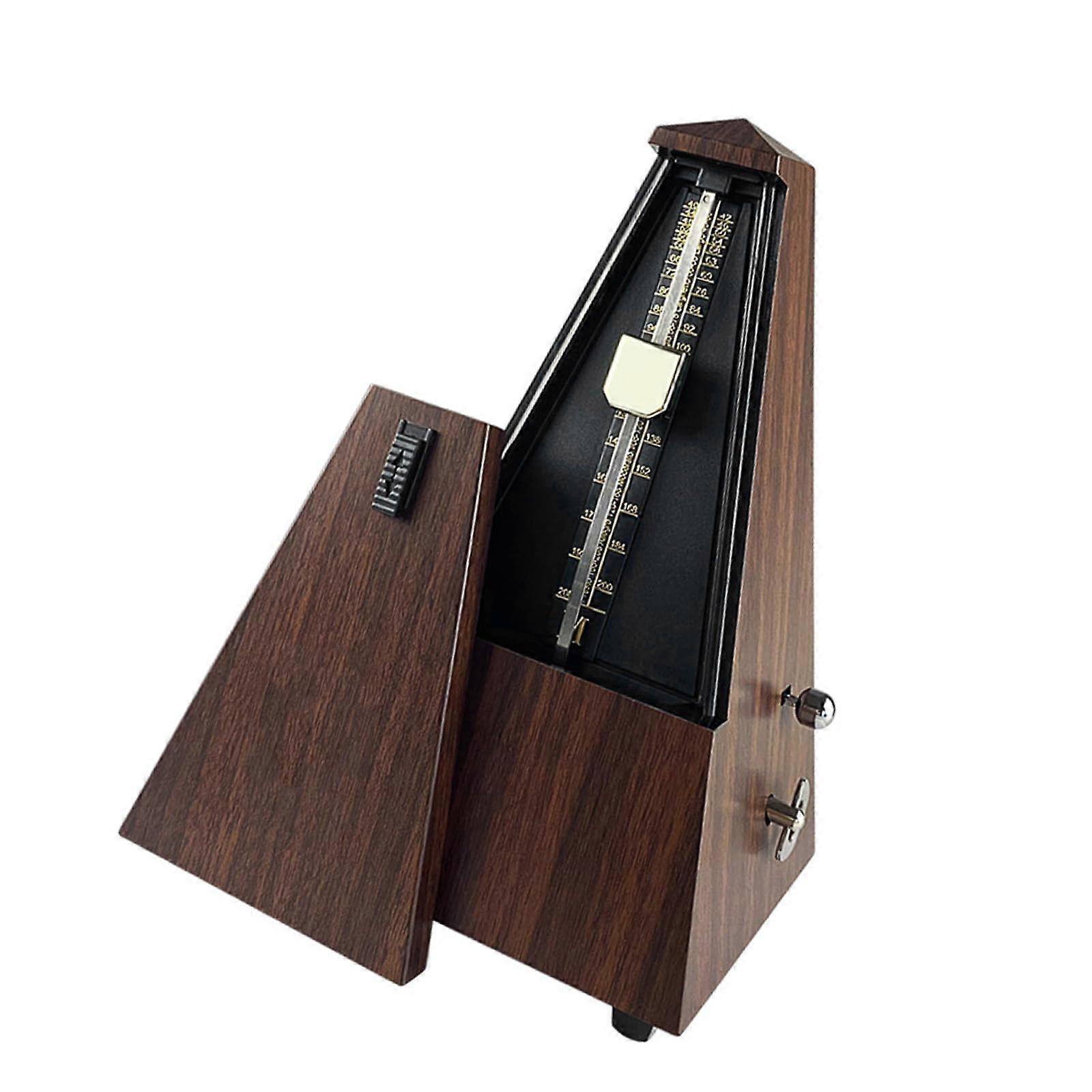 Vintage Tower Guitar Metronome Universal Piano Violin Rhythm Mechanical Pendulum Metronome Music Timer Brown Wood Color Style