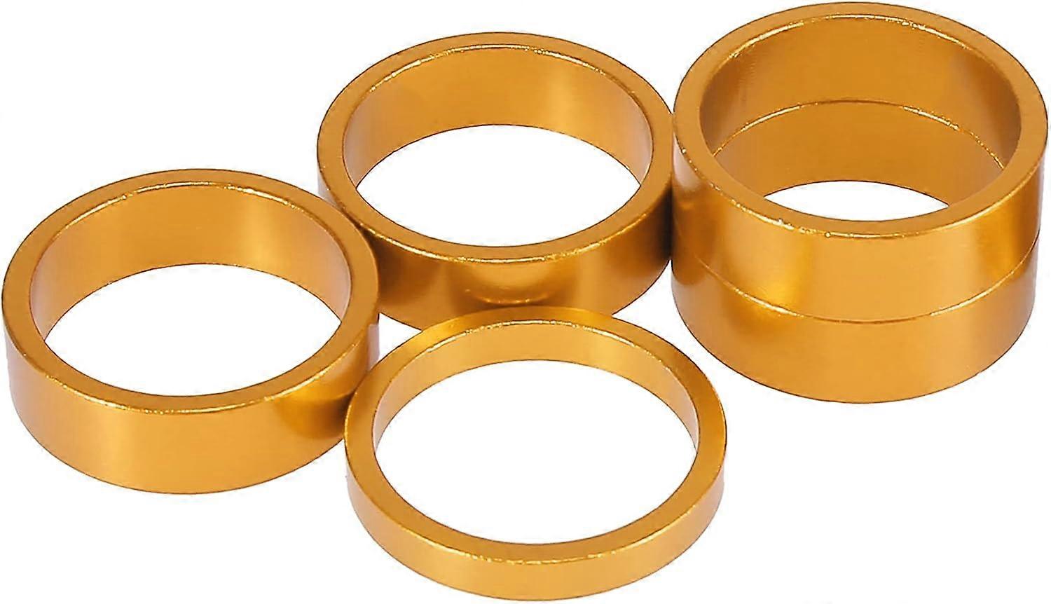 AURA 1 ensemble d’entretoise de casque de vélo, 28,6 mm, convient pour 1 1/8 po, ton doré