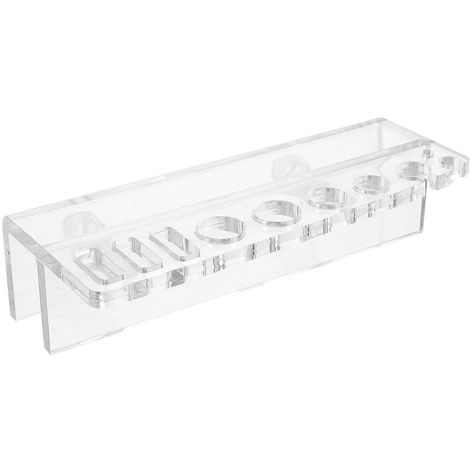 Tank Storage Rack Aquarium Tool Stand Fish Tank Maintenance Tools Rectangular Shape Transparent Color 1Pcs
