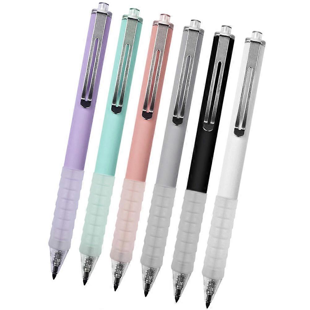 6 قطع أقلام رصاص ميكانيكية لطيفة مع تصميم زر ضغط رائع للمدرسة ، أقلام رصاص HB متعددة الألوان للرسم والكتابة - مثالية للأولاد