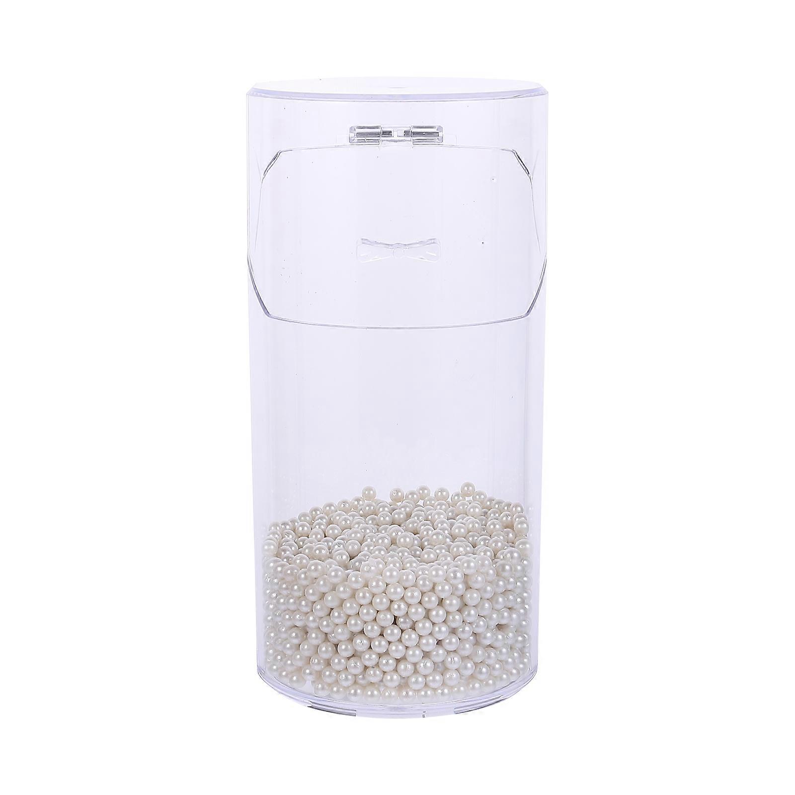 Clear Makeup Brush Organizer with Pearls Cosmetic Brush Storage 1 Set