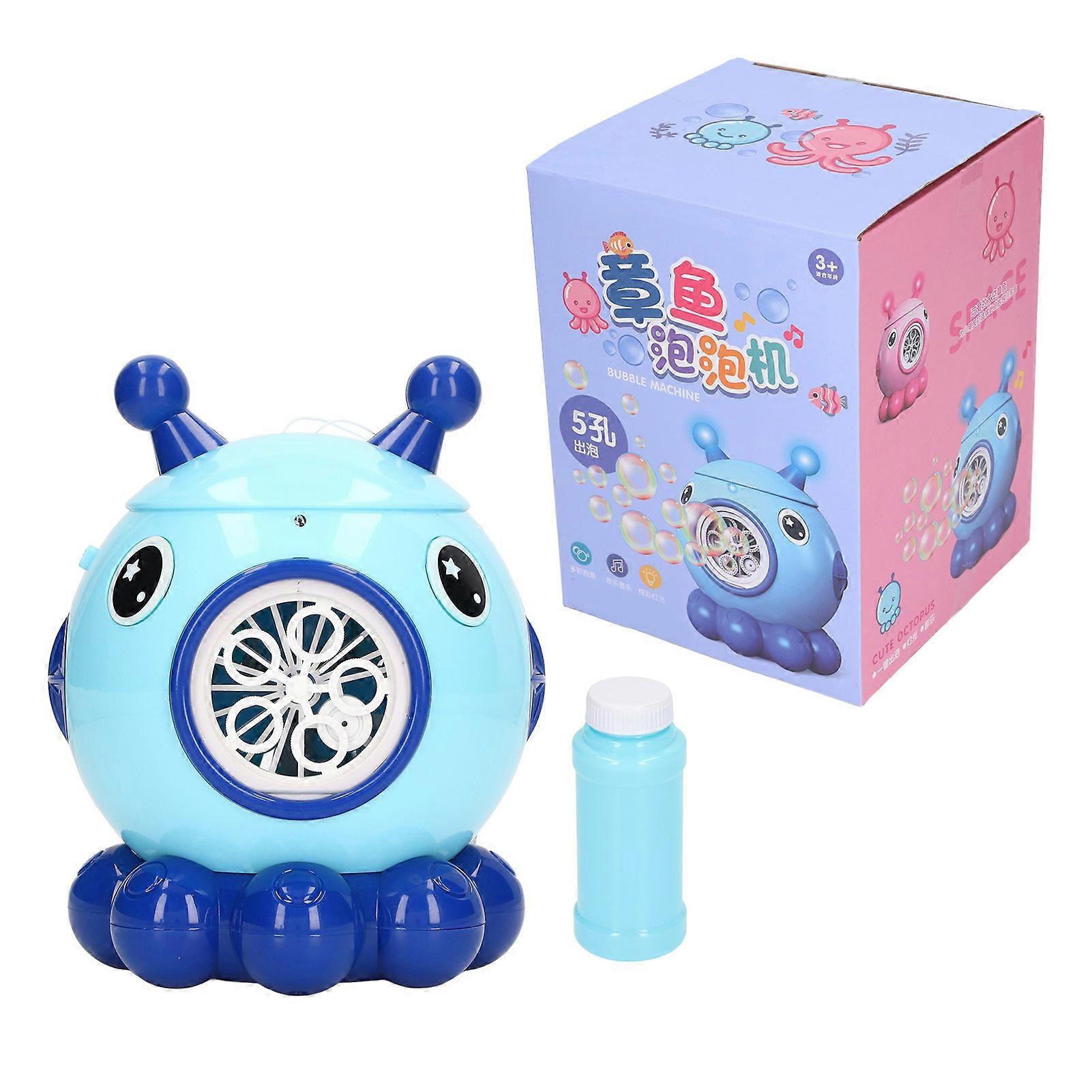 Bubble Machine Cartoon Automatic Bubble Light Music Five Hole Bubble Machine Outdoor Toys