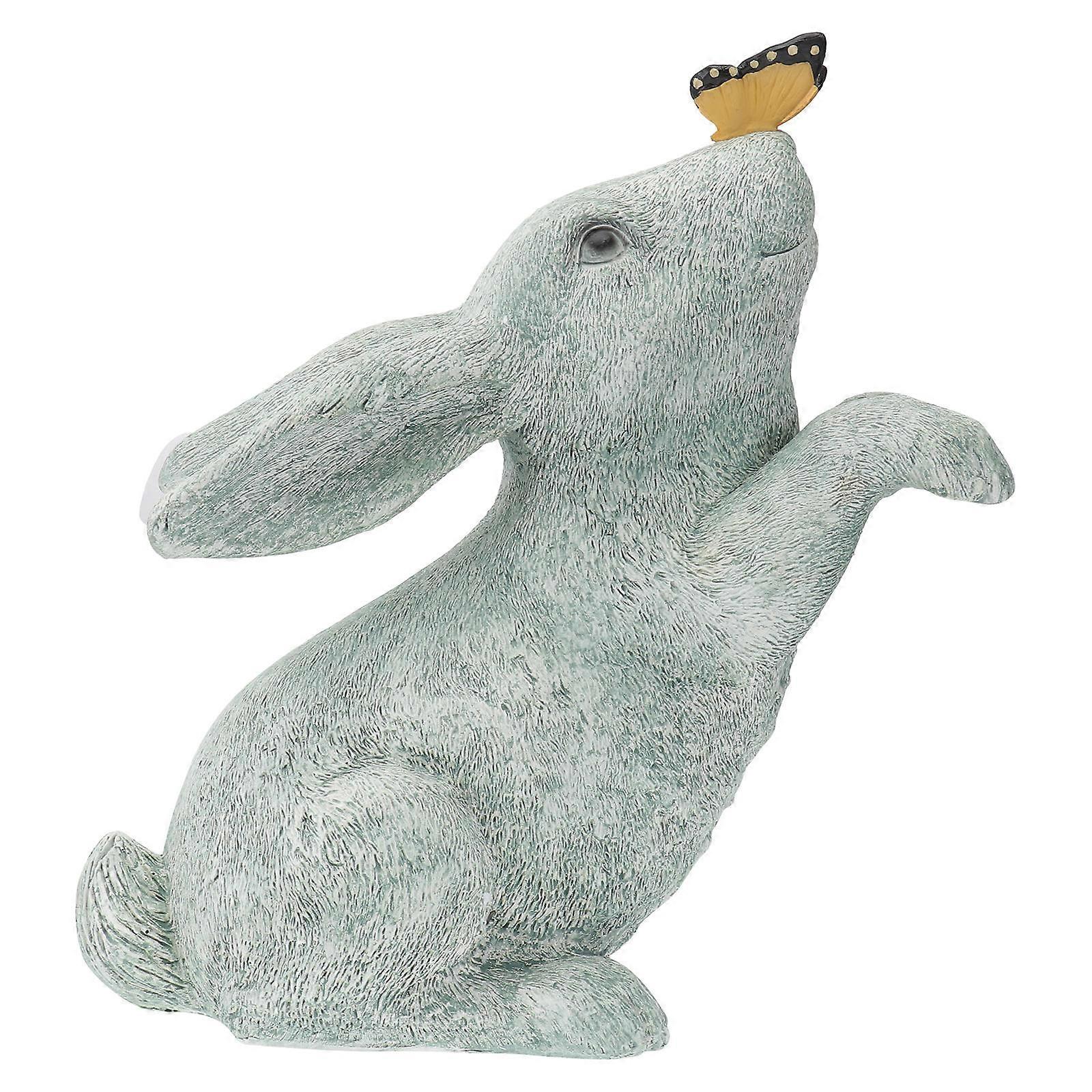 Resin Animal Statue Vivid Rabbit Figurine Housewarming present 30x29.5cm 1Pc