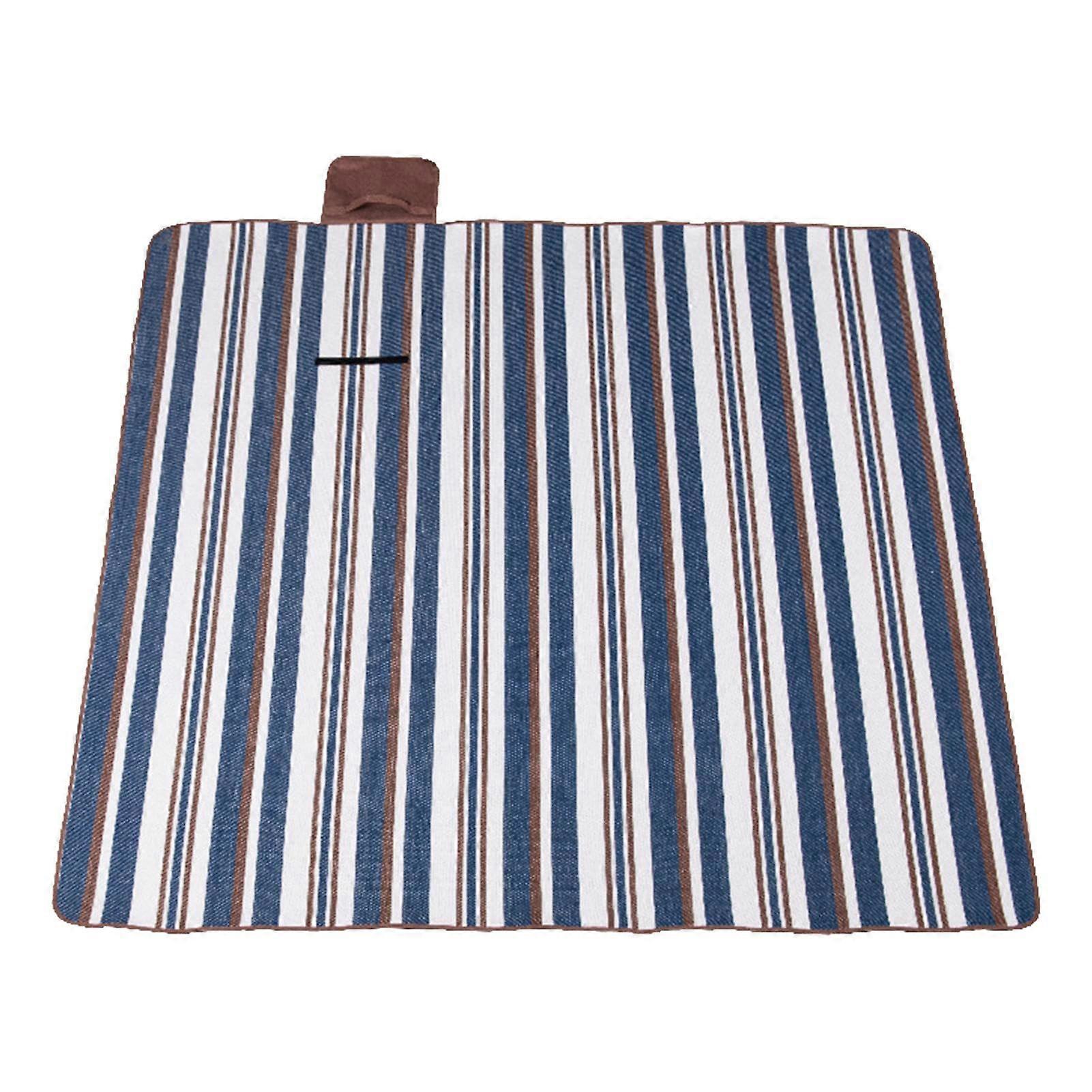 Outdoor picnic mat, beach blanket, foldable for grass, summer, travel, camping, mocha blue