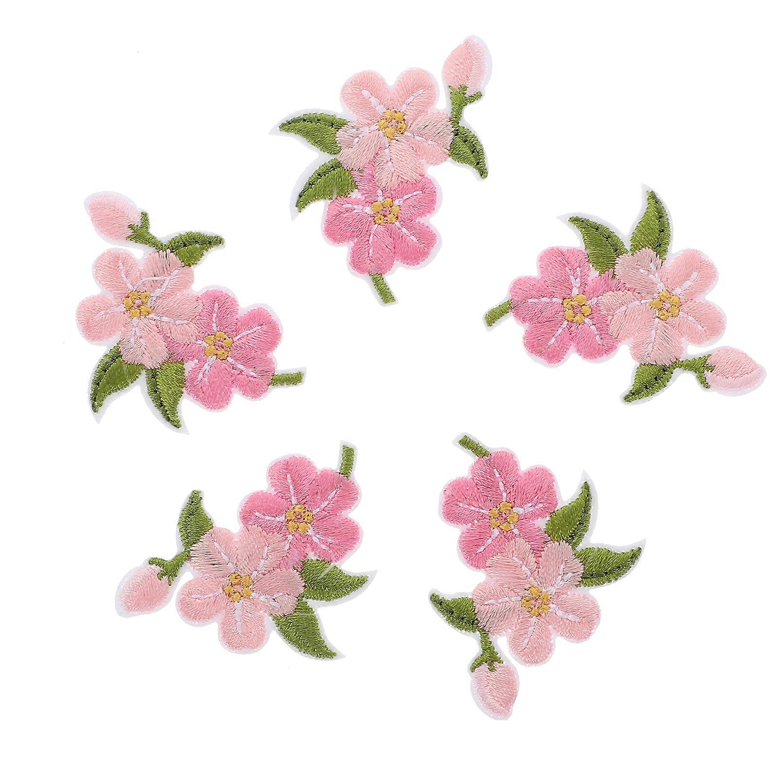 Diy Clothes Patch Sew-On Applique Patch Multi-Colored Flower Shape Creative Design For Handicraft Enthusiasts 20Pcs