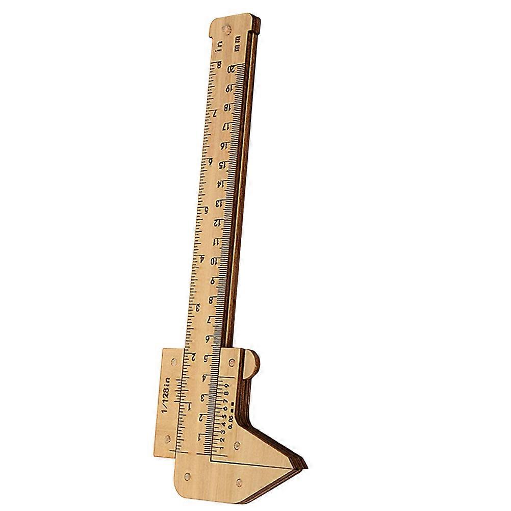 Woodworking Ruler Precision Wooden Caliper For Engineers Studying Engineering 25.00X10.00X1.20CM 1Set