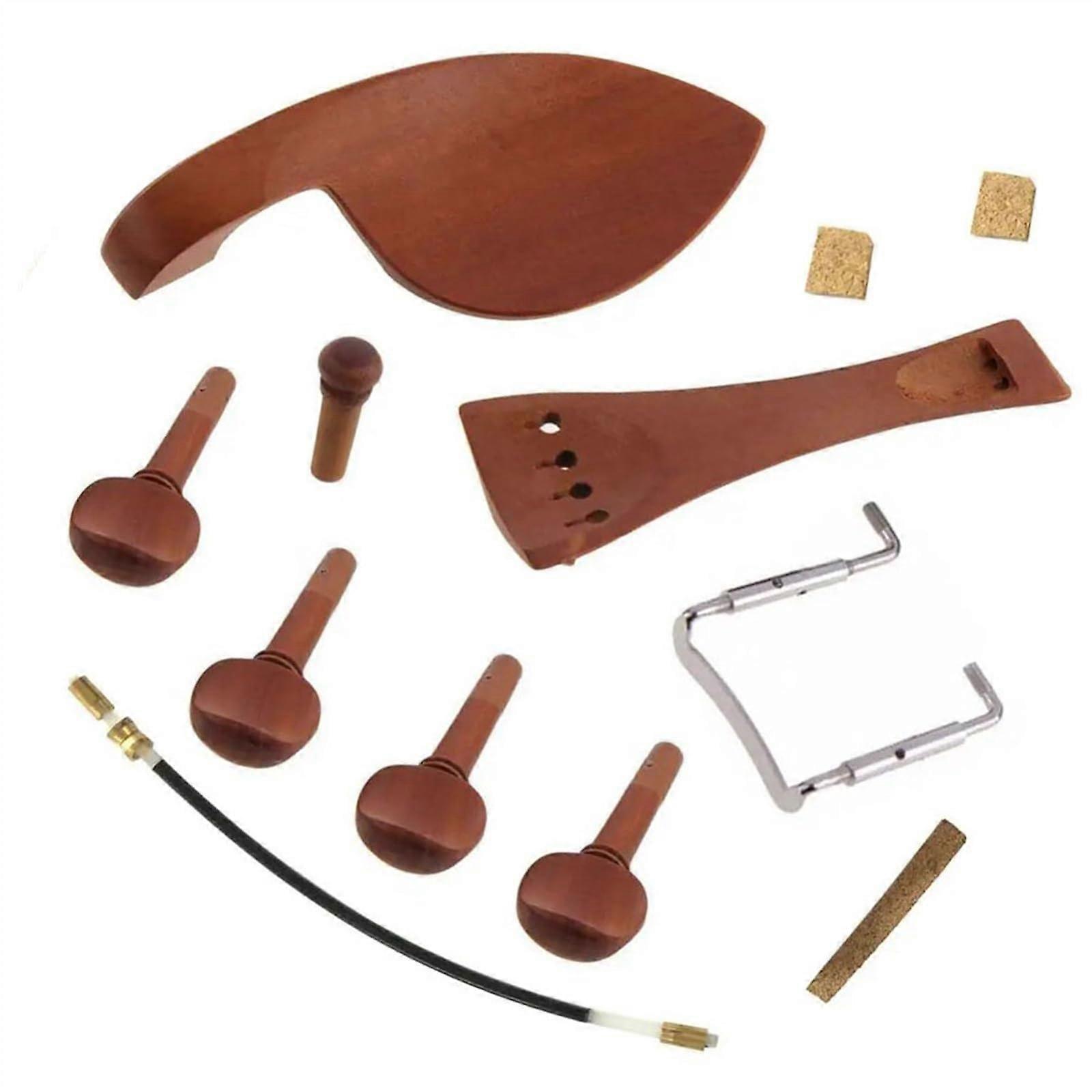 12-Piece 4/4 Violin Tool Set for Luthiers, Includes Pegs, Endpin, and Tailpiece Hardware, High-Quality Guitar Repair Tools