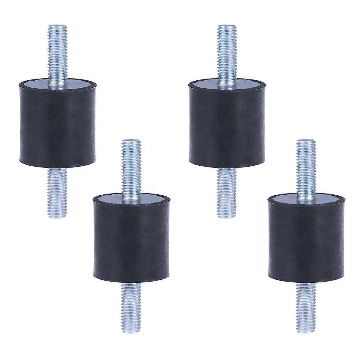 Square Shaped Rubber Vibration Dampeners For Instruments Black 3x3x8cm 4Pcs