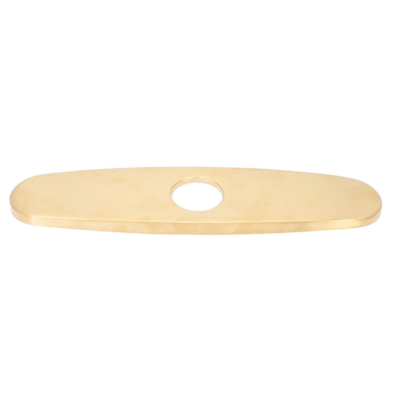 Stainless Steel Deck Cover Plate Bathroom Faucet Plates Golden Color Corrosion Resistance Wear-resistant Homeowners Use 1 Pair