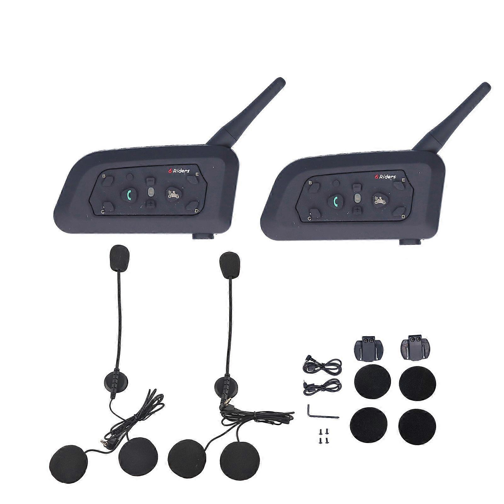 VNETPHONE V6 Bluetooth Intercom Hand?Free Full Duplex MP3 Phone Stereo Music Player for Motorcycle Helmet