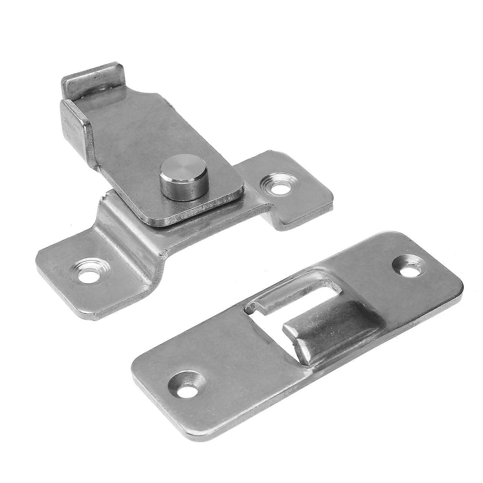 Gate Latch Lock Stainless Steel Door Bolt Lock for Indoor Use Silver 3.14X1.18X0.67 Inch Security Enhancement 1Set