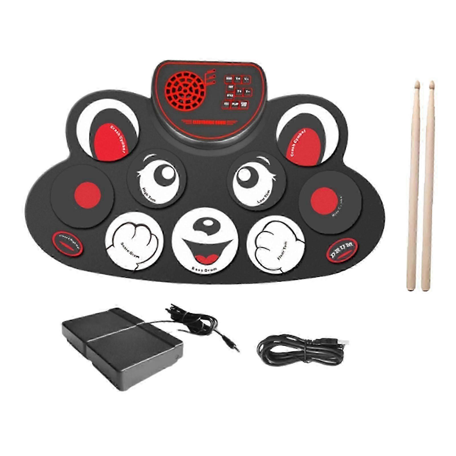 Roll Up Drum Set Multifunktions-Silikonzubehör Kompaktes elektronisches Drum-Set Tiger