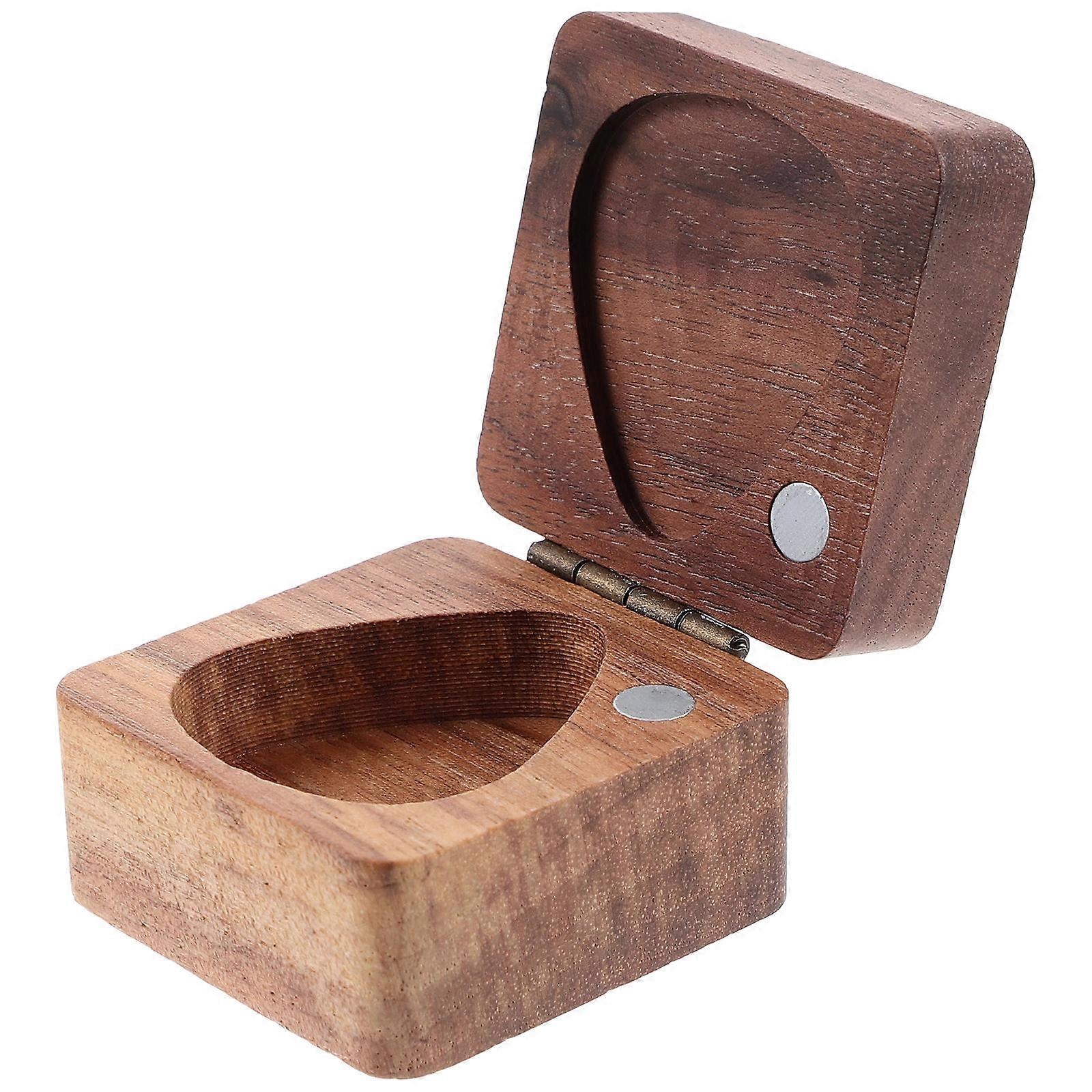 Wood Guitar Picks Organiser Plectrum Box Bumping Protection Various Occasions Simple Design 1Set