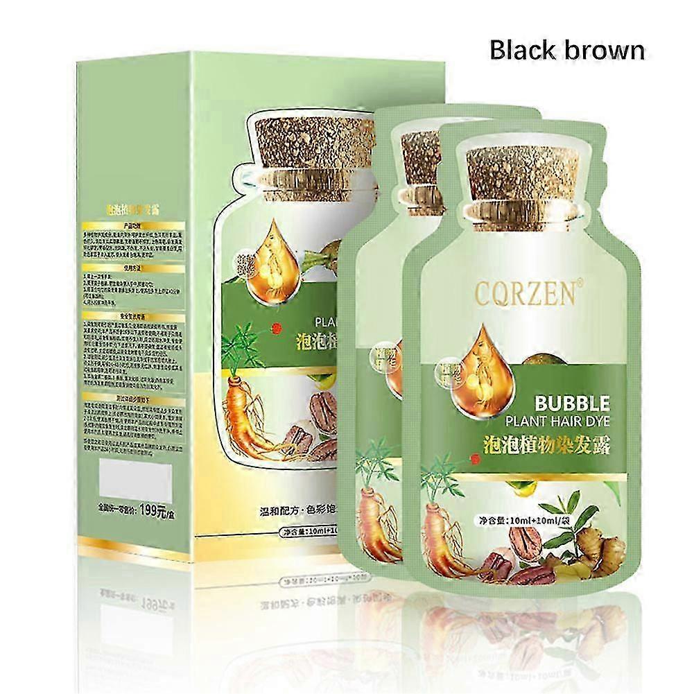 Teinture capillaire végétale naturelle, nouvelle teinture capillaire botanique à bulles - 20 ml shampooing teinture capillaire