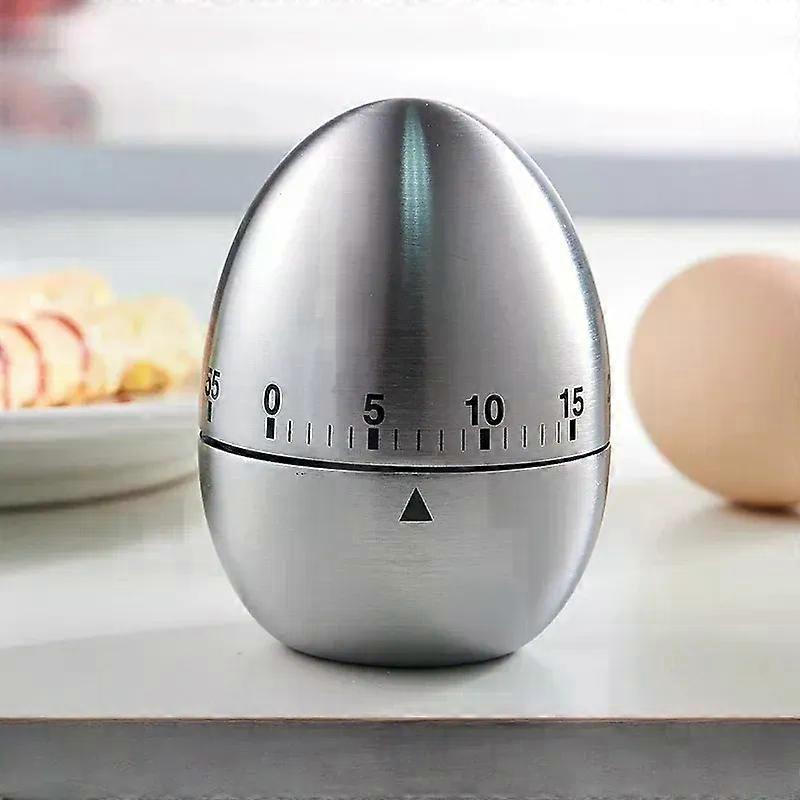skolesekk 1 stk kreativt kjøkken mekanisk timer rustfritt stål egg-type timer 60 minutter student timing baking matlaging påminnelse