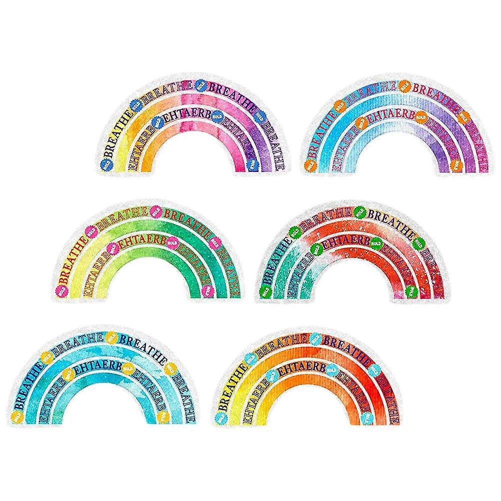 6PCS Sensory Stickers for Anxiety Relief – Textured Breathing Decals for Mood Calming, Reusable Stickers for Phone Cases and Desks, Safe for Adults