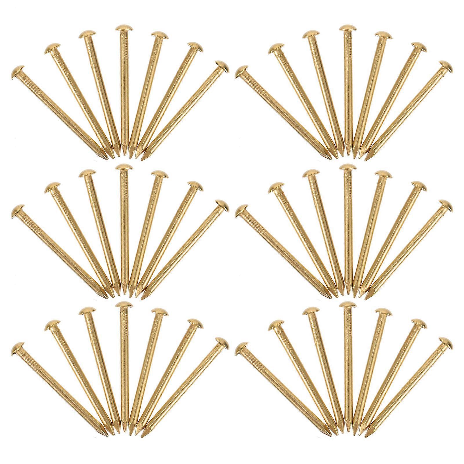 Carpenter Fixing Tools Copper Nails Repairing Furniture Office Use 250g 4X2.8CM Round Head 1Pack