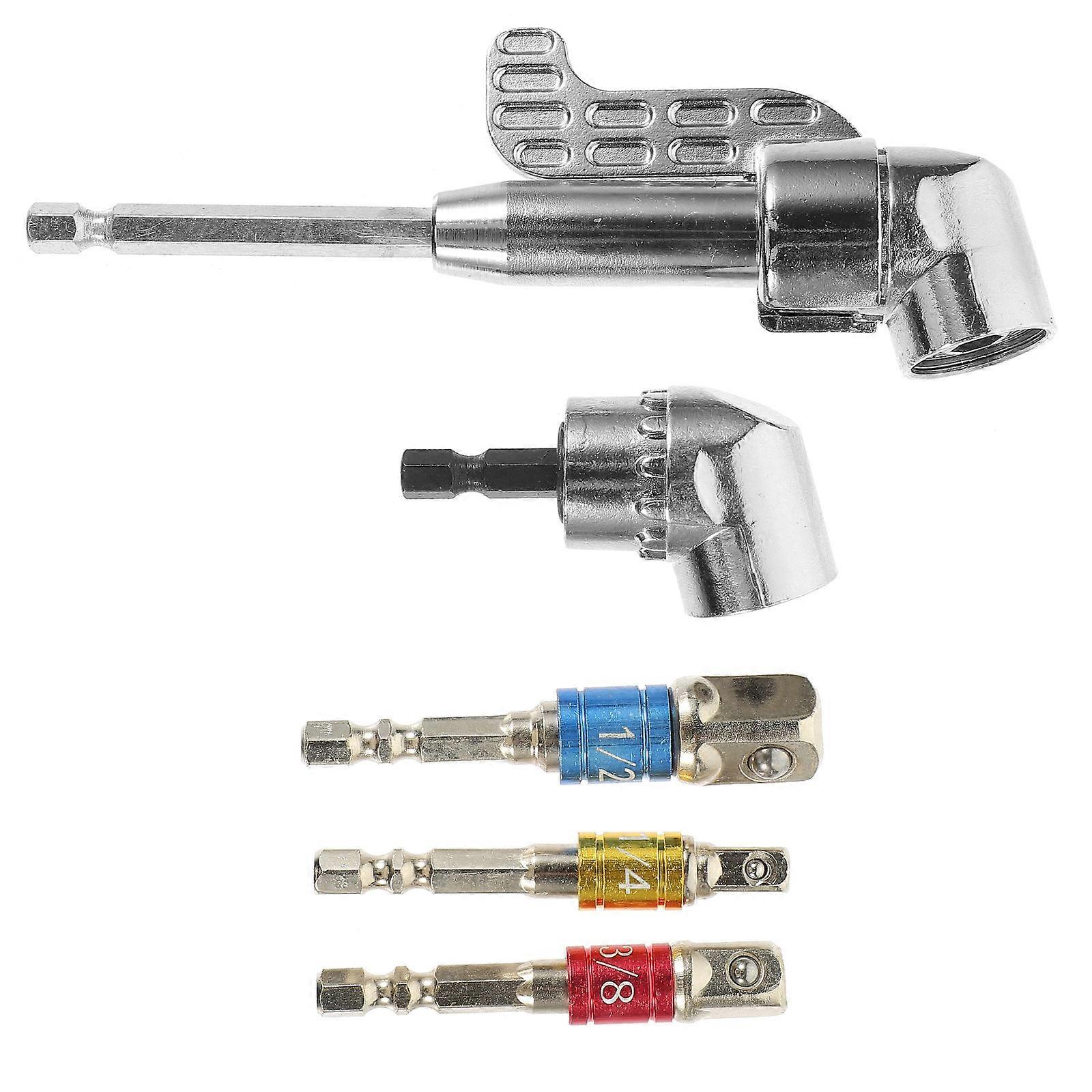Right Angle Drill Attachment Impact Driver Socket Adapter For Home Appliance Repair Professional Mechanics 1 Set