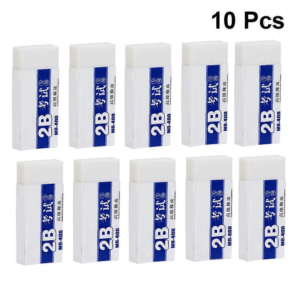 Correction Eraser Rubber Eraser Art Design School Supply Students Exam 4.3X1.8X0.7 Cm 10Pcs