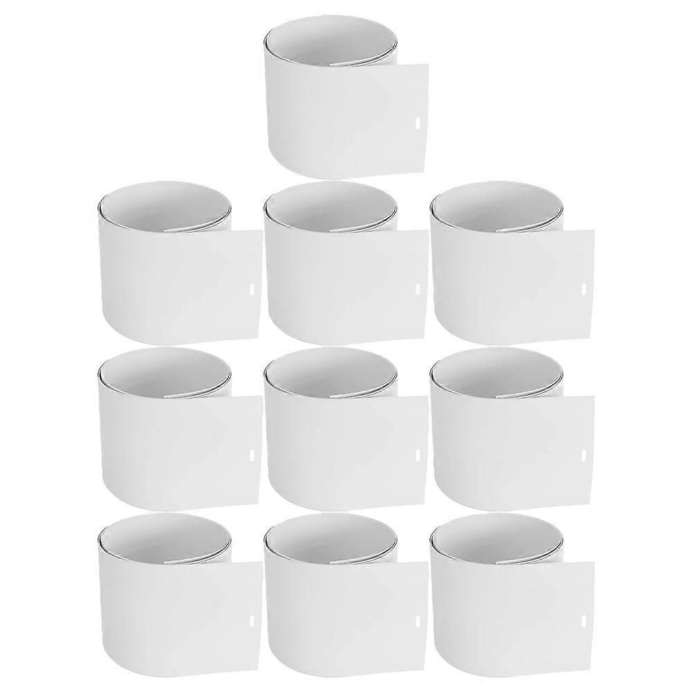 תריסי פלסטיק אנכיים תריסים החלפת לוחות עבור כיסוי חלון דלת הזזה הגנת פרטיות לבן 210.00X8.90X0.10 ס"מ 10 יחידות