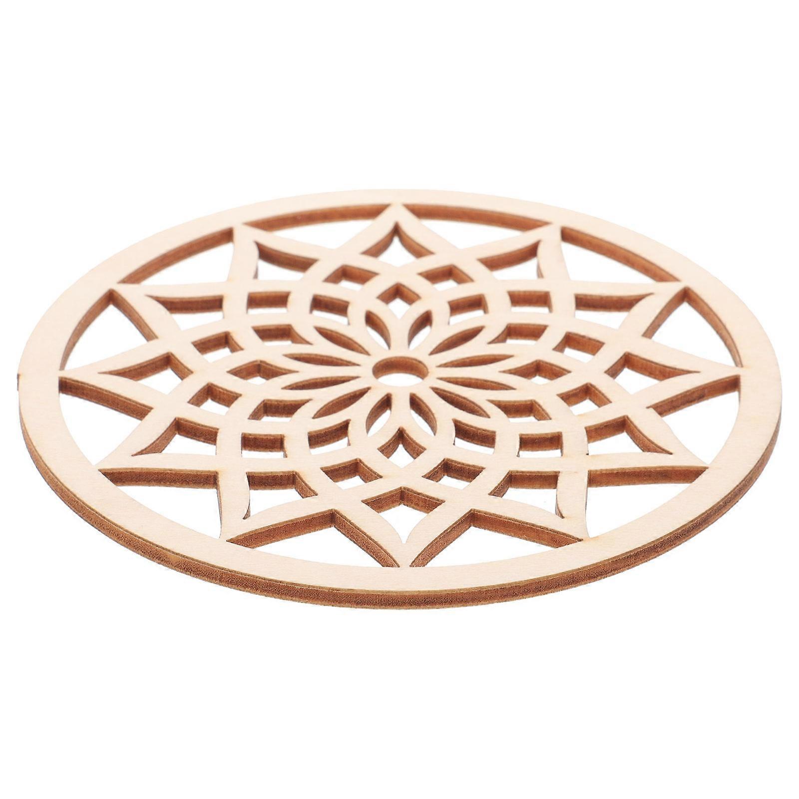 Anti-Scald Coasters Table Protection Creative Wood Placemats Round Shape 1Set