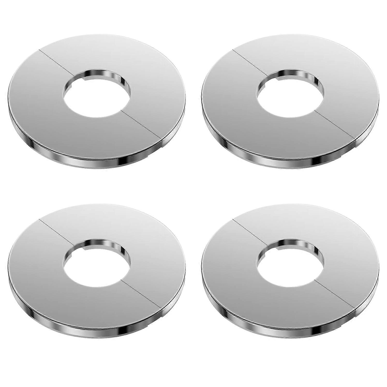 Stainless Steel Pipe Covers Set of 4, 24 Mm Rosettes, Heating Pipe Rosettes, Tap Rosette, Pipe Collar