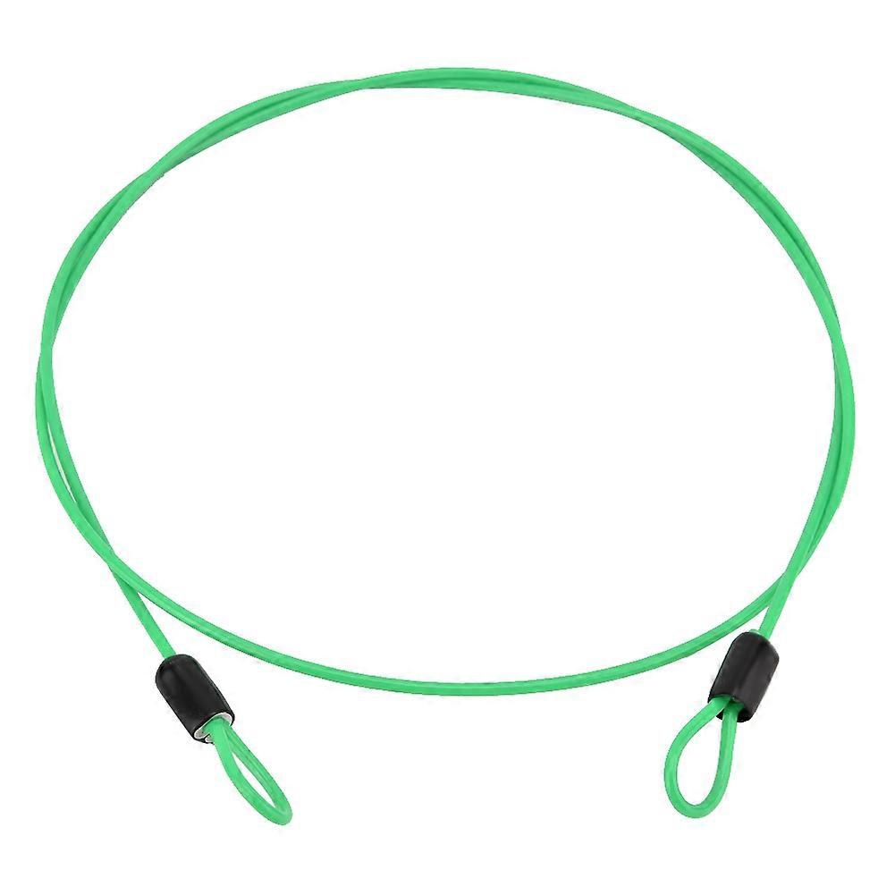 Cycling Sports Internal Steel Wire and External Plastic Security Loop Cable Bicycle Scooter Lock (Green)